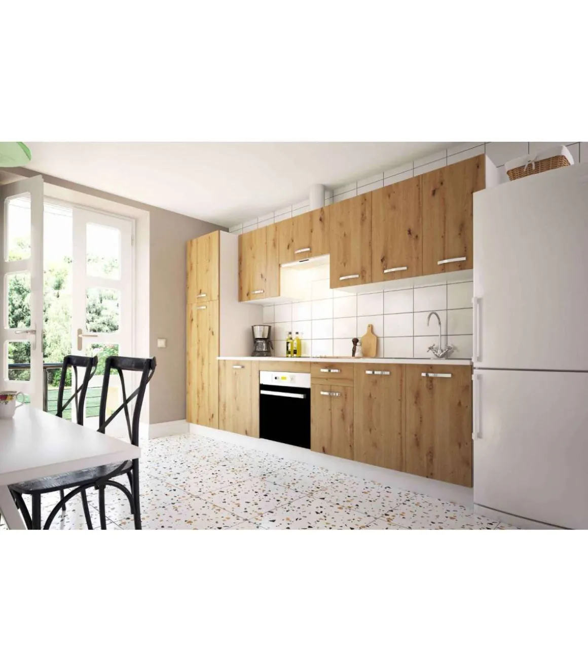 Mueble cocina para horno en roble albar. 83 cm(alto)60 cm(ancho)58 cm(largo)