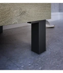 Mueble de baño Cullera con lavabo cerámico y espejo, acabado roble 80 cm(alto)80 cm(ancho)45 cm(largo)