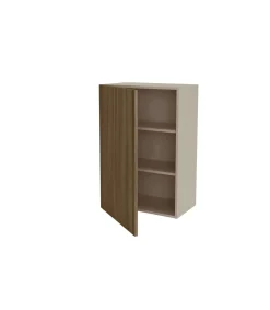 Mueble de cocina alto con una puerta en gris cream y nogal noceto. 90 cm(alto)60 cm(ancho)35 cm(largo)