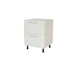 Mueble de cocina bajo cacerolero en gris cream y blanco mate. 85 cm(alto)60 cm(ancho)60 cm(largo)