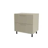 Mueble de cocina bajo cacerolero en gris cream y vison. 85 cm(alto)80 cm(ancho)60 cm(largo)