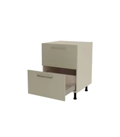 Mueble de cocina bajo cacerolero en gris cream y vison. 85 cm(alto)60 cm(ancho)60 cm(largo)