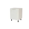 Mueble de cocina bajo con 1 puerta en gris cream y blanco mate. 85 cm(alto)60 cm(ancho)60 cm(largo)