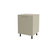 Mueble de cocina bajo con 1 puerta en gris cream y vison. 85 cm(alto)60 cm(ancho)60 cm(largo)