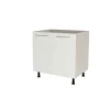 Mueble de cocina bajo para fregadero en gris cream y blanco mate. 85 cm(alto)80 cm(ancho)60 cm(largo)