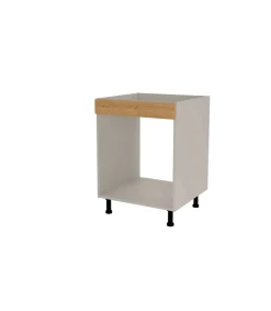 Mueble de cocina para horno en gris cream y roble vega. 85 cm(alto)60 cm(ancho)60 cm(largo)