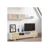 Mueble de salón Sirva en roble canadian/ blanco brillo, 46 cm(alto)200 cm(ancho)41 cm(largo)