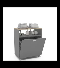 Mueble lavandería Md-Bakery2 acabado gris, 80cm(alto) 60.5m(ancho) 40m(largo)