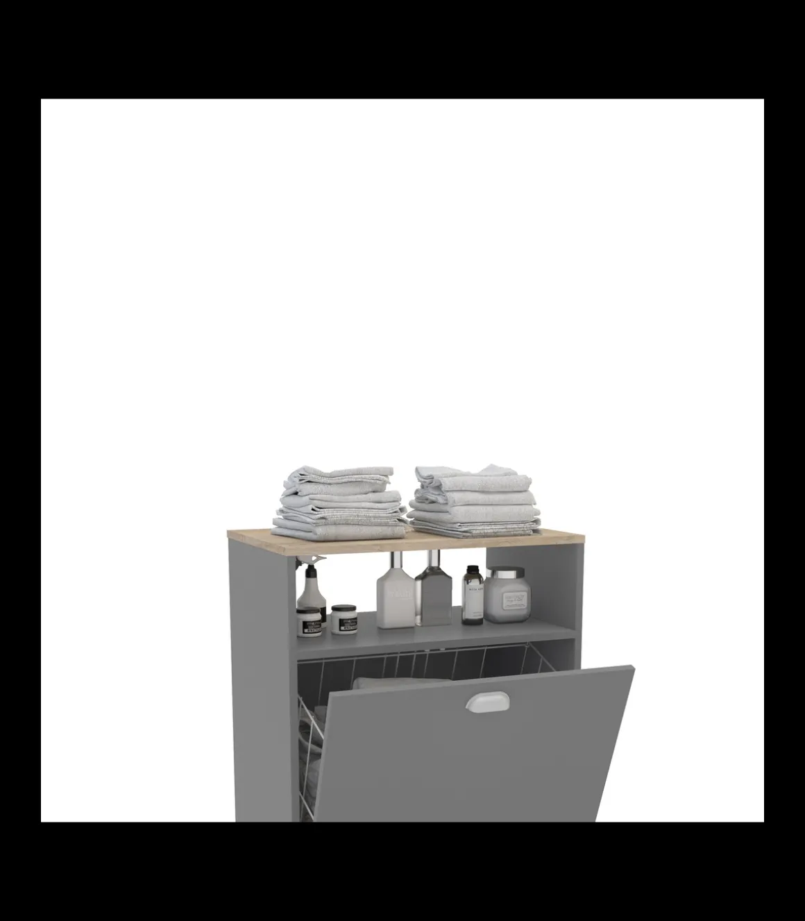 Mueble lavandería Md-Bakery2 acabado gris, 80cm(alto) 60.5m(ancho) 40m(largo)