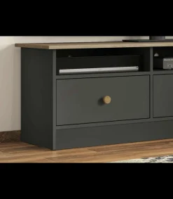 Mueble para televisión Md-Barbate en acabado gris 49cm(alto) 136cm(ancho) 39cm(largo)