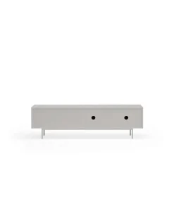 Mueble para televisión modelo Sierra 2 puertas 3 cajones acabado gris claro/roble, 40cm(ancho) 52cm(alto) 180cm (largo)