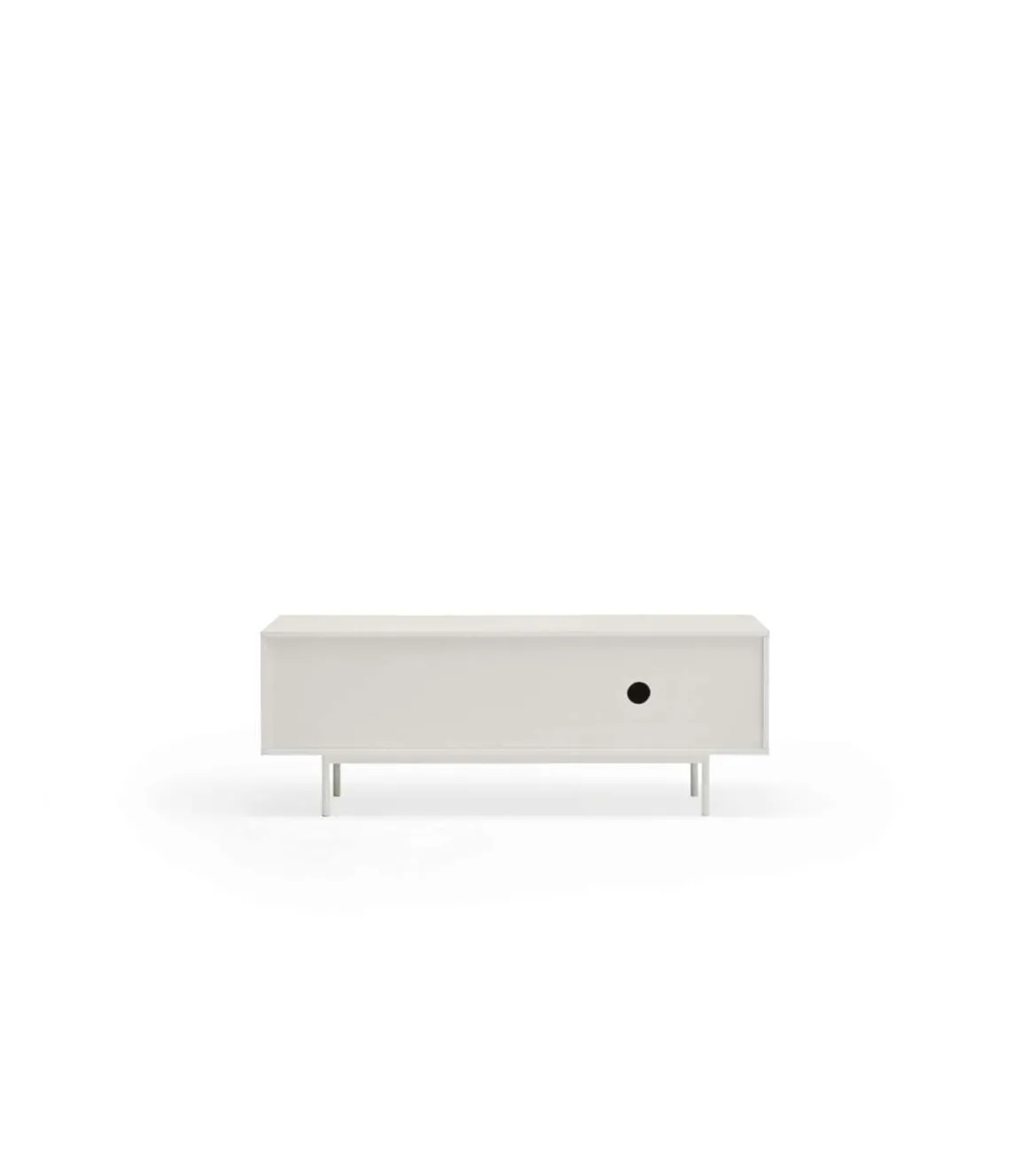Mueble para televisión modelo Sierra 1 puerta 3 cajones acabado blanco/roble, 140cm(ancho) 52cm(alto) 40cm (largo)
