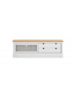 Mueble para televisión modelo Luna acabado blanco 158 cm(ancho) 49.5 cm(alto) 40 cm (fondo)