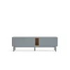 Mueble para televisión modelo Corvo 2 puertas 2 cajones acabado gris perla, 40cm(ancho) 56cm(alto) 180cm (largo)