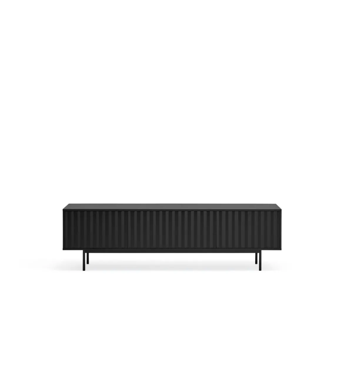 Mueble para televisión modelo Sierra 3 puertas acabado negro, 40cm(ancho) 52cm(alto) 180cm (largo)