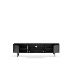 Mueble para televisión modelo Sierra 3 puertas acabado negro, 40cm(ancho) 52cm(alto) 180cm (largo)
