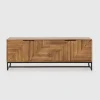 Mueble para televisión 4 puertas Nerea acabado madera de mango, 58cm(alto) 160cm(ancho) 40cm(largo)