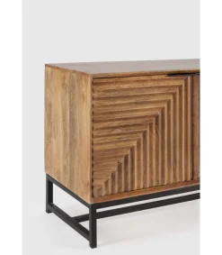 Mueble para televisión 4 puertas Nerea acabado madera de mango, 58cm(alto) 160cm(ancho) 40cm(largo)