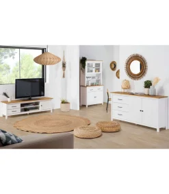 Mueble para TV Mariana acabado blanco, 47 cm(alto) 157 cm(ancho) 40 cm(largo)