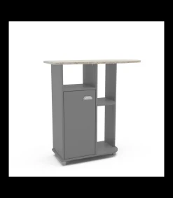 Mueble planchador Md-Asfeld2 acabado gris, 91cm(alto) 90.5m(ancho) 36.5m(largo)