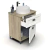 Mueble sin lavabo Toscana en acabado color cambrian/blanco, 80cm(alto) 61cm(ancho) 47cm(largo)