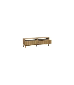 Mueble televisión 2cajones Trend acabado en chapa de fresno, 50cm(alto) 150cm(ancho) 40cm(fondo).