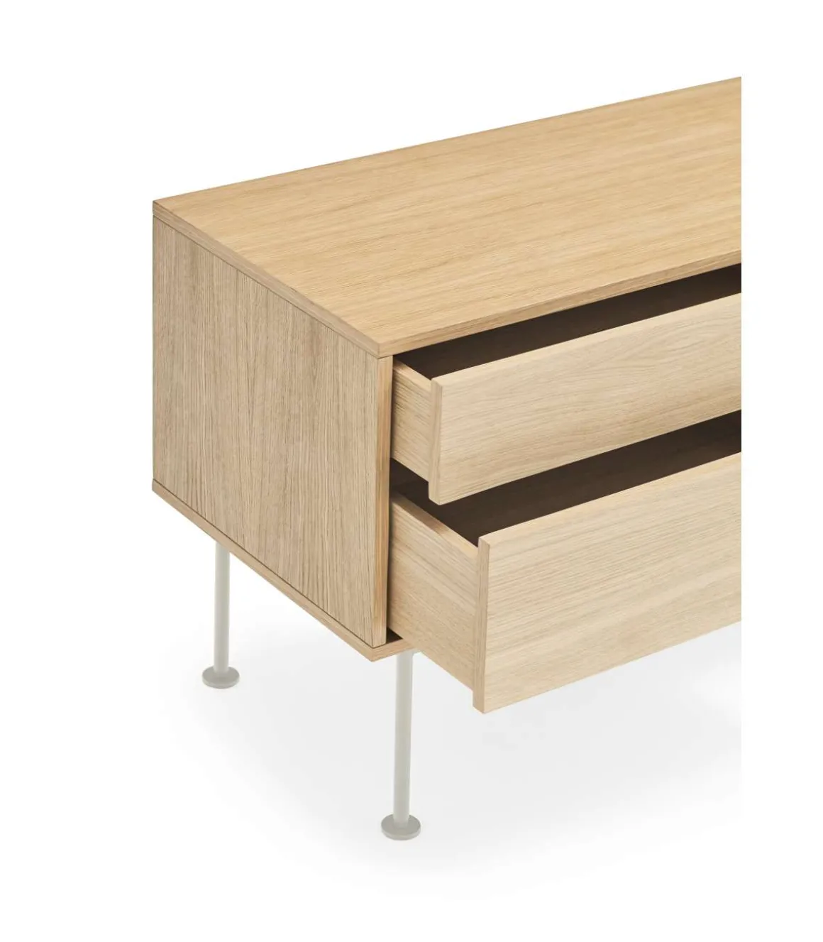 Mueble televisión modelo Yoko 1 puerta 2 cajones acabado roble/crema, 40cm(ancho) 58cm(alto) 180cm (largo)