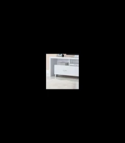 Mueble TV Kubox con dos cajones acabado blanco, 51 cm(alto)150 cm(ancho)39 cm(largo)