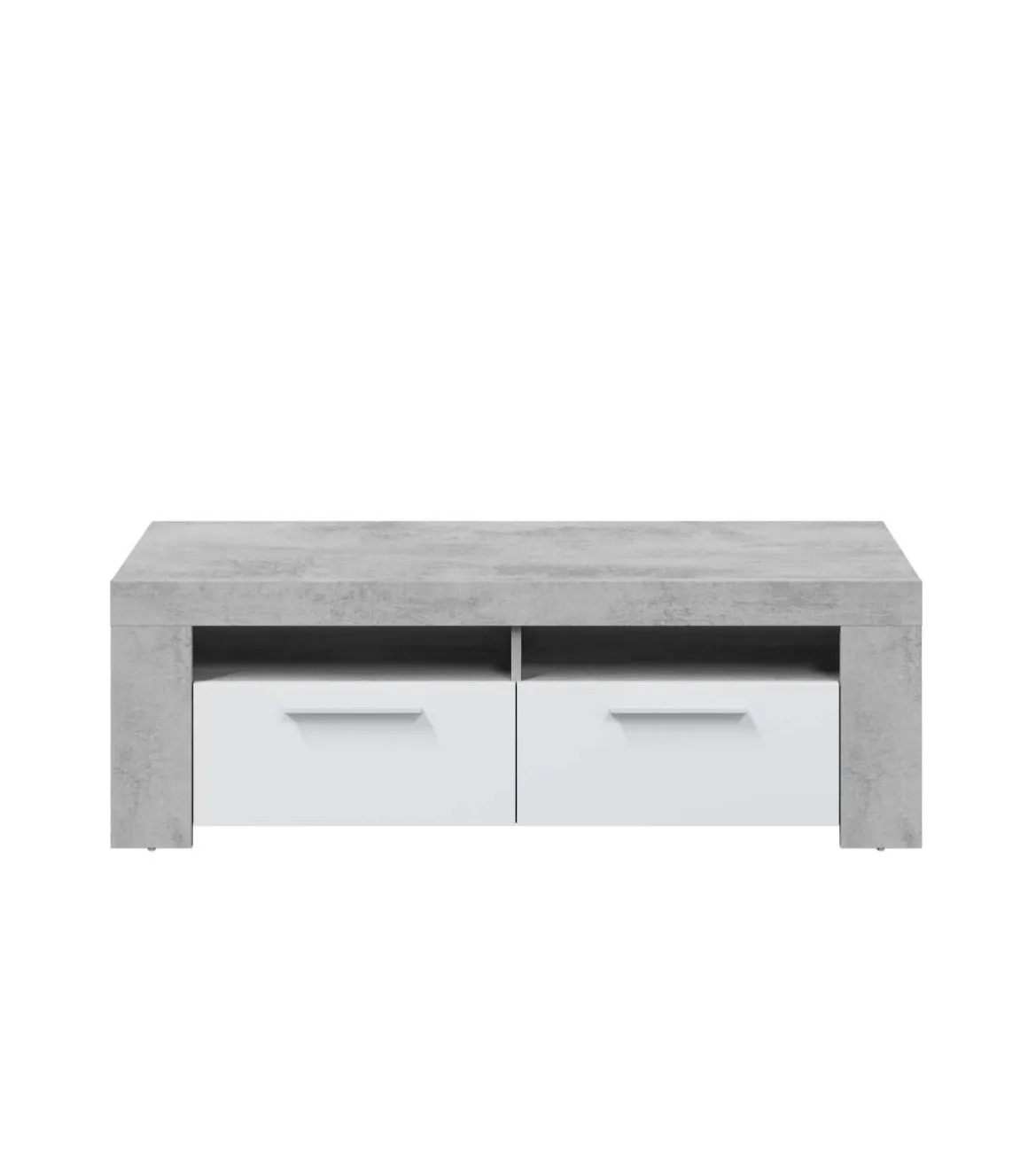 Mueble TV modelo Urbi en cemento y blanco Artik. 120 cm (Ancho) x 40 cm (Alto) x 42 cm (Fondo)