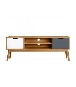 Mueble TV 2 puertas Cupido acabado natural, 140 cm (Ancho) 40 cm (Fondo) 52.5 cm (Alto.