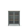 Mueble vitrina para comedor modelo Miguel 2 puertas acabado verde kaki/roble, 40cm(fondo) 110cm(alto) 90cm (ancho).