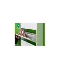 Mueble Zapatero Pili con 3 trampones en blanco. 70 cm(ancho) 120 cm(altura) 25 cm(fondo)