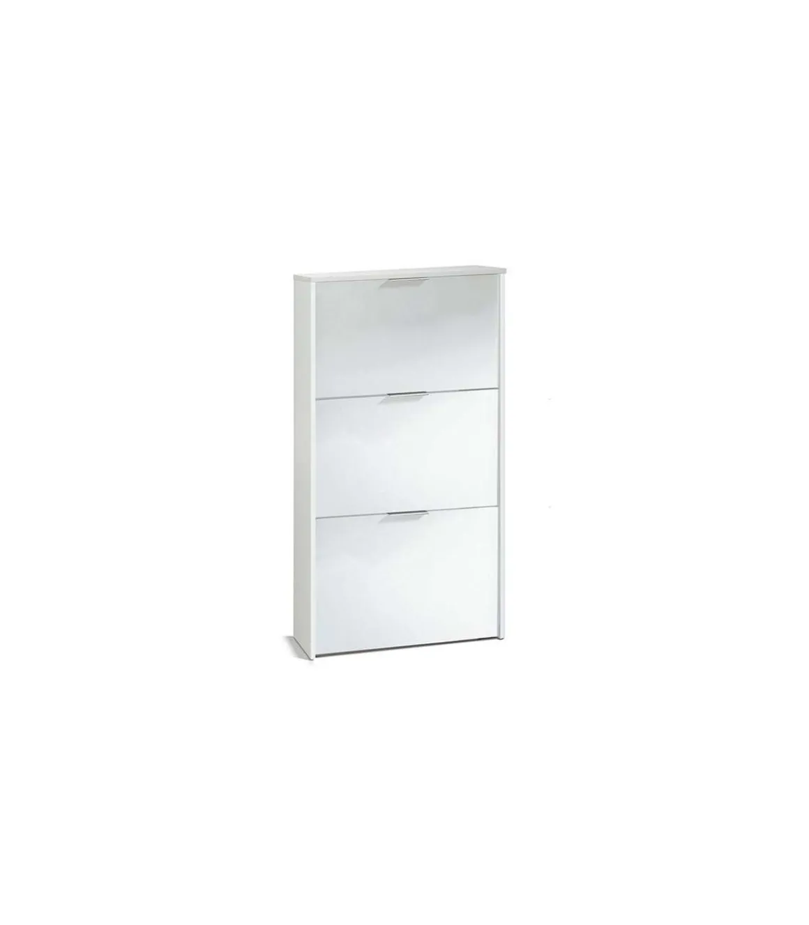 Mueble Zapatero 3 trampones Almanzora acabado blanco, 60 cm(ancho) 113 cm(altura) 22 cm(fondo).