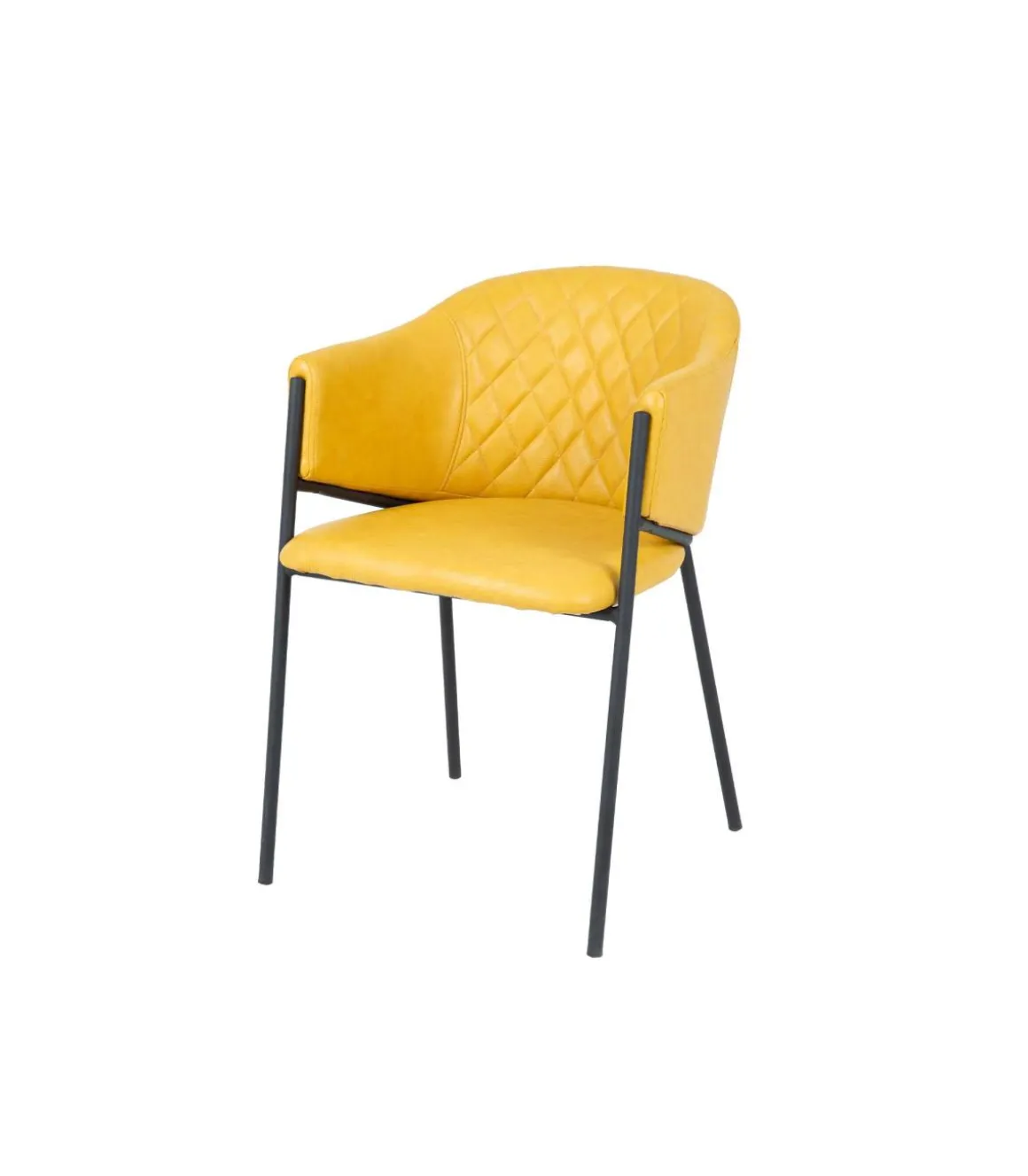 Pack 2 butacas Chuss tapizado en polipiel ocre, 79cm(alto) 51cm(ancho) 60cm(largo)