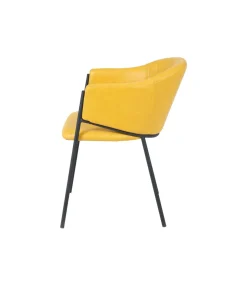 Pack 2 butacas Chuss tapizado en polipiel ocre, 79cm(alto) 51cm(ancho) 60cm(largo)