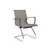 Pack de dos sillas confidente tapizado en piel sintetica gris, 57 cm(ancho) 90 cm(altura) 61 cm(fondo)
