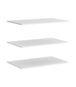 Pack de 3 estantes Laura acabado blanco. 1,6 cm(alto)72,4 cm(ancho)51 cm(fondo)