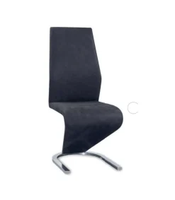 Pack de 2 sillas Alejandria acabado tela gris oscuro. 100 cm (alto) 45 cm (ancho) 43 cm (fondo)