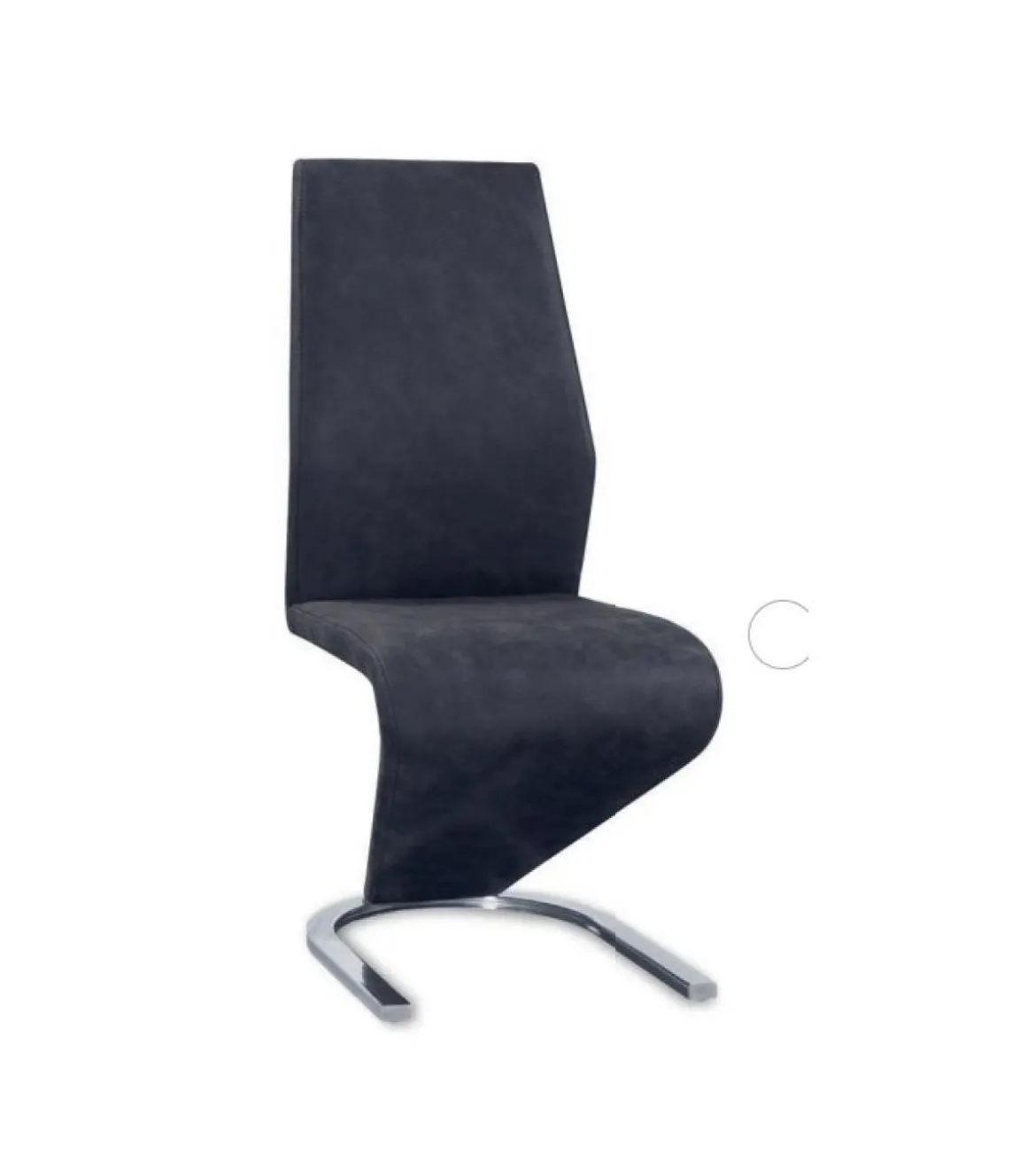 Pack de 2 sillas Alejandria acabado tela gris oscuro. 100 cm (alto) 45 cm (ancho) 43 cm (fondo)