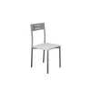 Pack de 4 sillas Alicia en polipiel blanco, 41 x 47 x 86 cm (largo x alto x ancho)