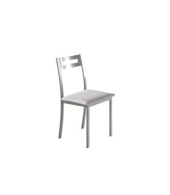 Pack de 4 sillas Clara acabado polipiel blanco, 41 x 47 x 86 cm (largo x alto x ancho)