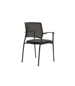 Pack de 4 sillas confidente acabado negro, 55 cm(ancho) 85 cm(altura) 55cm(fondo)