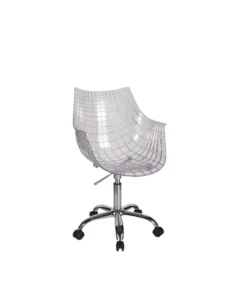 Pack de 2 sillas giratorias modelo Olimpia transparente, 57.5 x 56 x 85|95 cm (ancho x largo x alto)