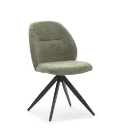 Pack de 2 sillas giratorias modelo Tamesis tapizado textil verde, 85cm(alto) 49.5cm(ancho) 60cm(largo)