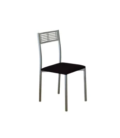 Pack de 4 sillas Laura en polipiel negro, 41 x 47 x 86 cm (largo x ancho x alto)