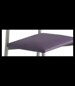 Pack de 4 sillas Laura en polipiel morado, 41 x 47 x 86 cm (largo x ancho x alto)