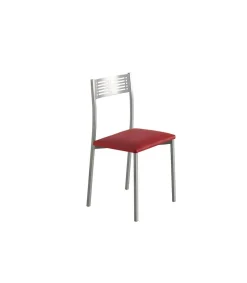 Pack de 4 sillas Laura en polipiel rojo, 41 x 47 x 86 cm (largo x ancho x alto)