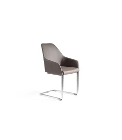 Pack de 2 sillas Lina en color gris topo 55 x 58 x 88/46 cm (largo x ancho x alto)