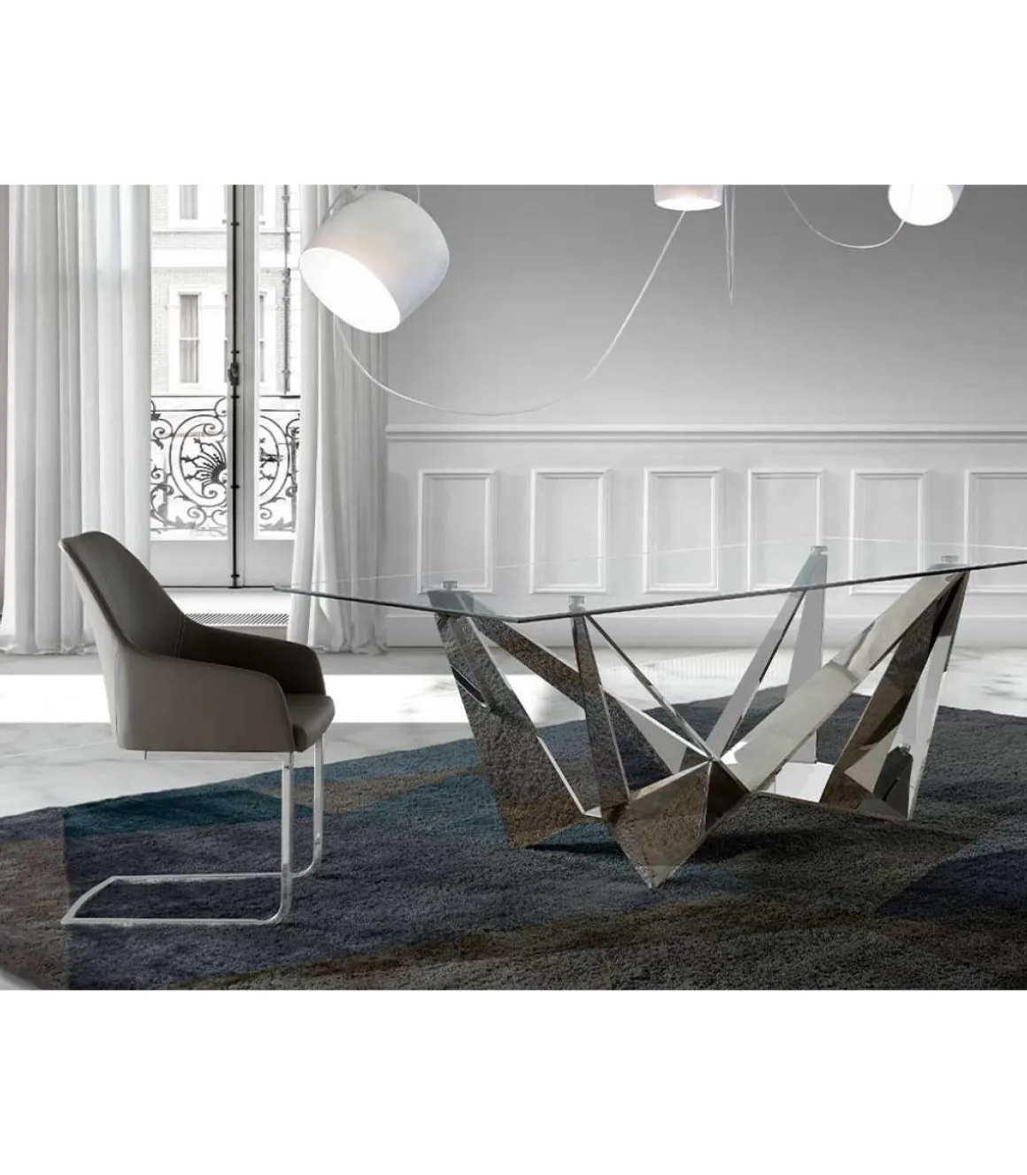 Pack de 2 sillas Lina en color gris topo 55 x 58 x 88/46 cm (largo x ancho x alto)