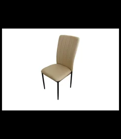 Pack de 4 sillas Md-Trenton tapizadas en tejido beige arena, 100cm(alto) 36cm(ancho) 55cm(fondo)